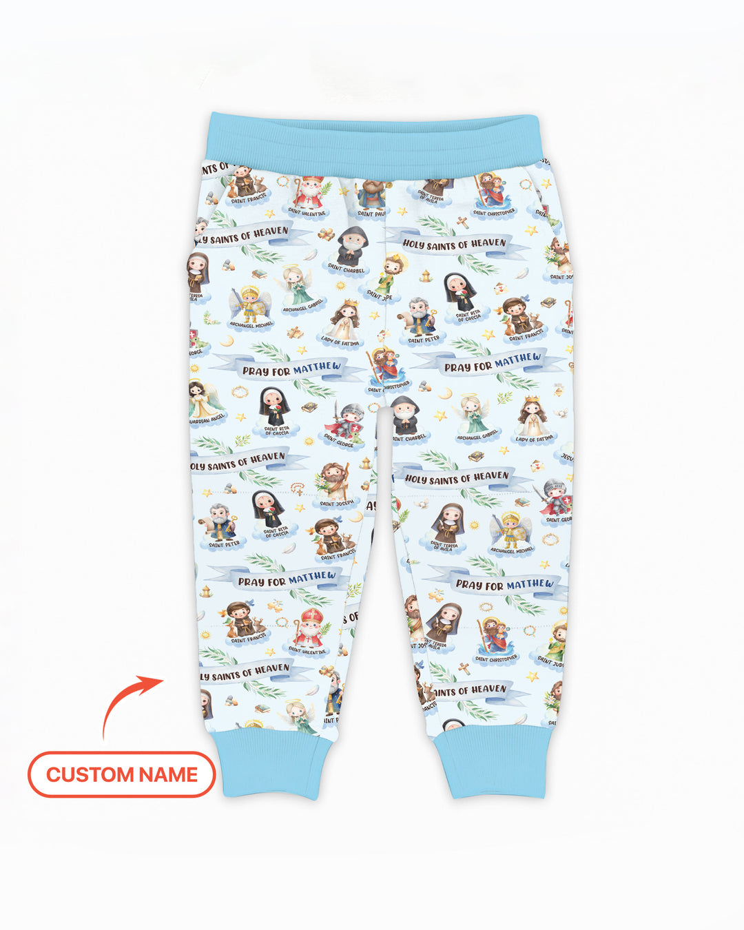 Holy Saints of Heaven Custom Name Bamboo Jogger