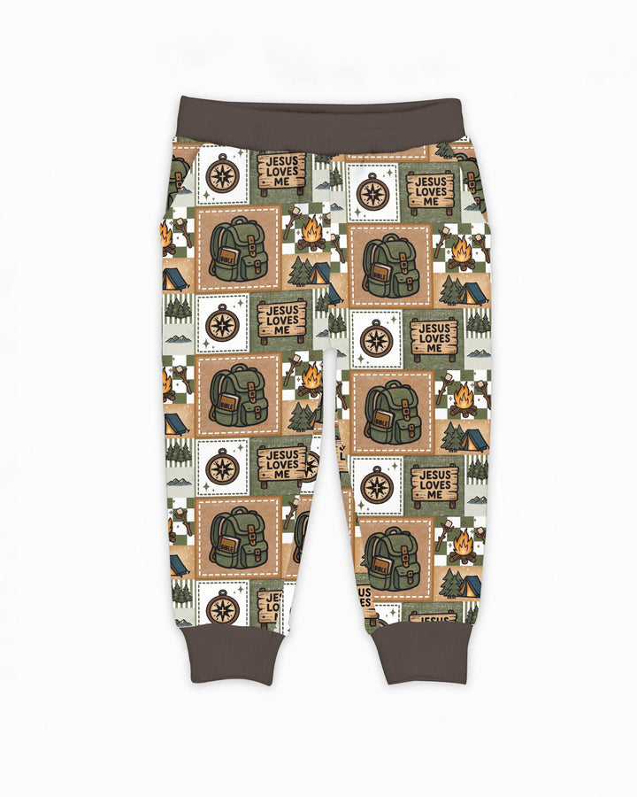 Camping Jesus Loves Me Bamboo Jogger