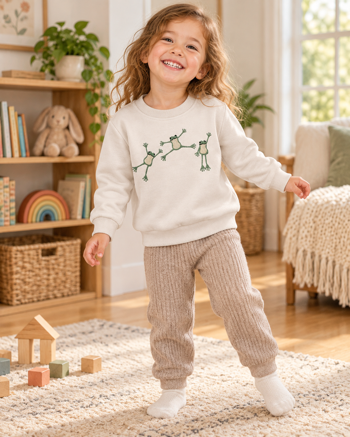 Sweatshirt mit Rundhalsausschnitt aus Bambusfaser