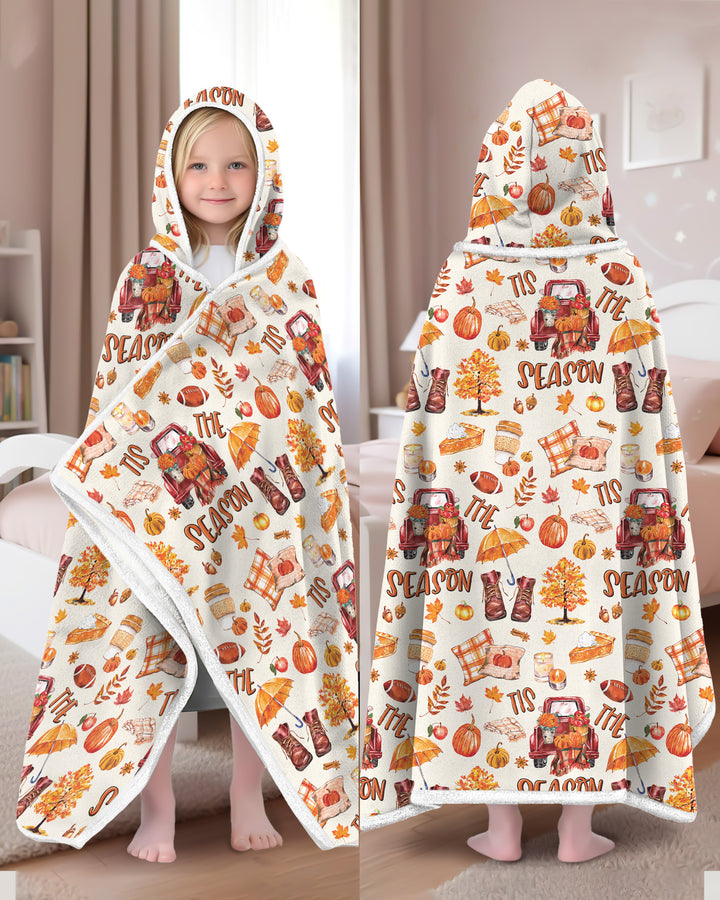 Fall Tis the Season Bamboo Wearable Hooded Blanket
