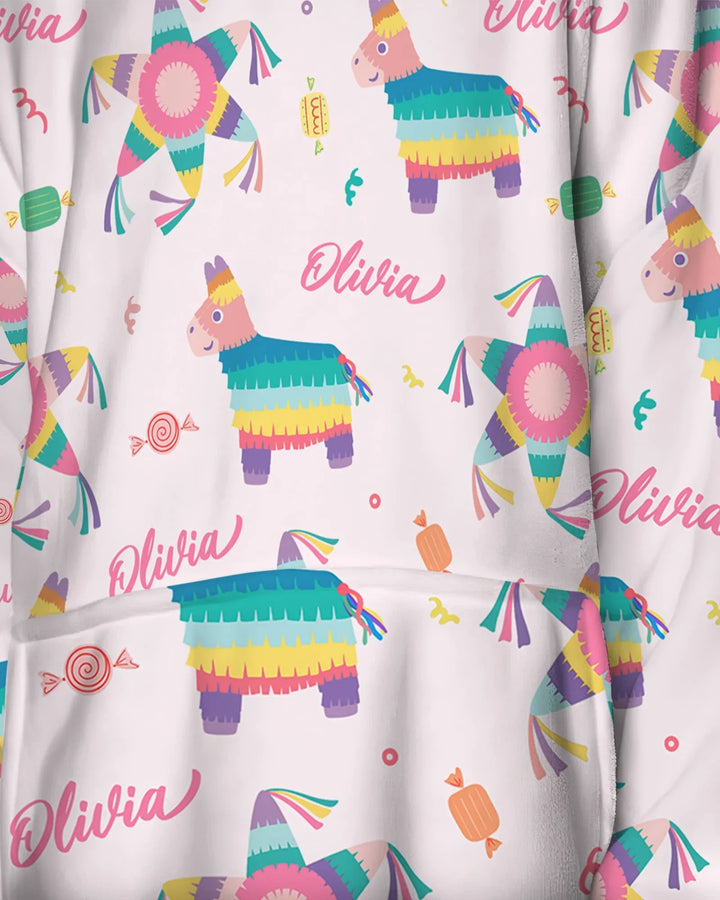 Personalisierte Name Piñata zerschlagen Bambus-Deckenhoodie