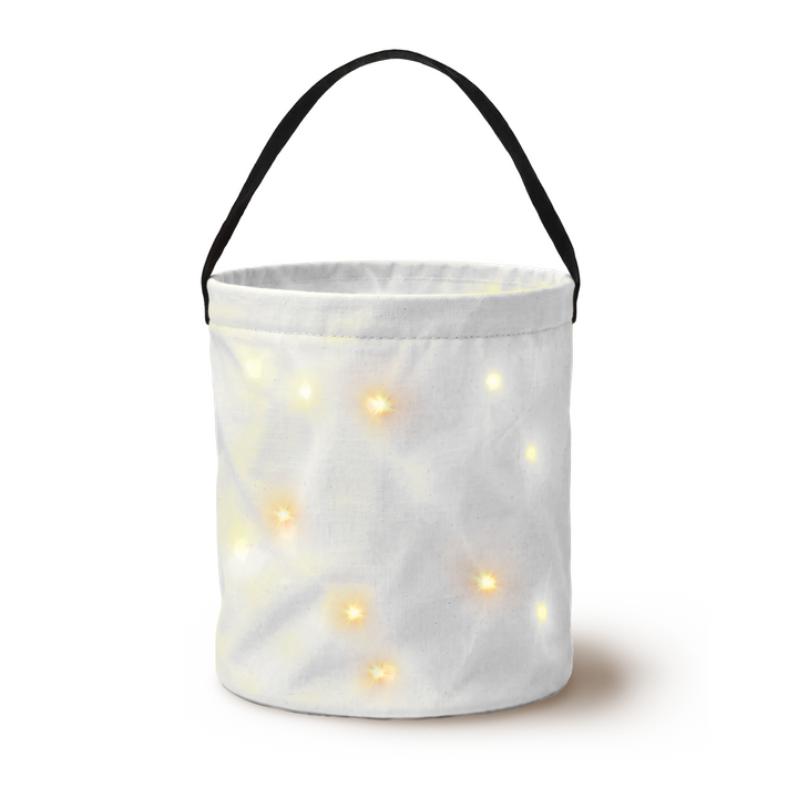 Persnalized Christmas Striped Festive Holiday Characters Led Light Bucket Bag