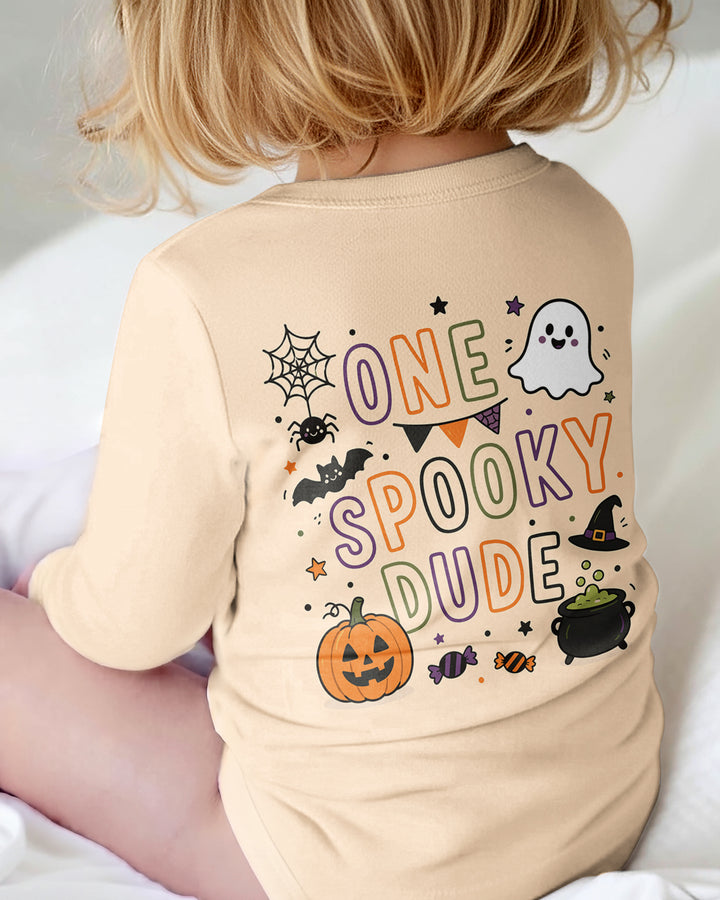 Custom Name Halloween 1st Birthday Bamboo Bodysuit