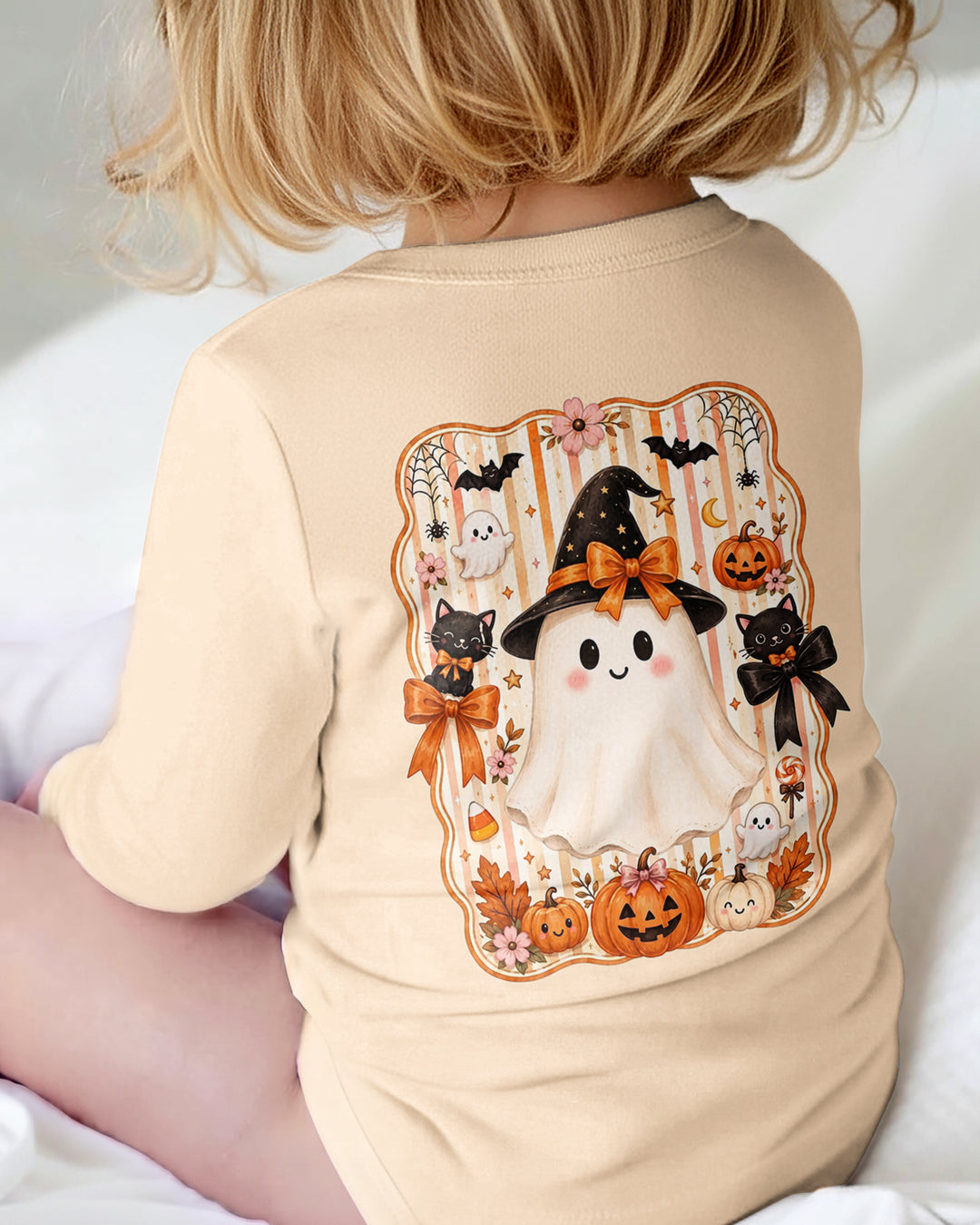 Personalized First Halloween Ghost Bamboo Bodysuit