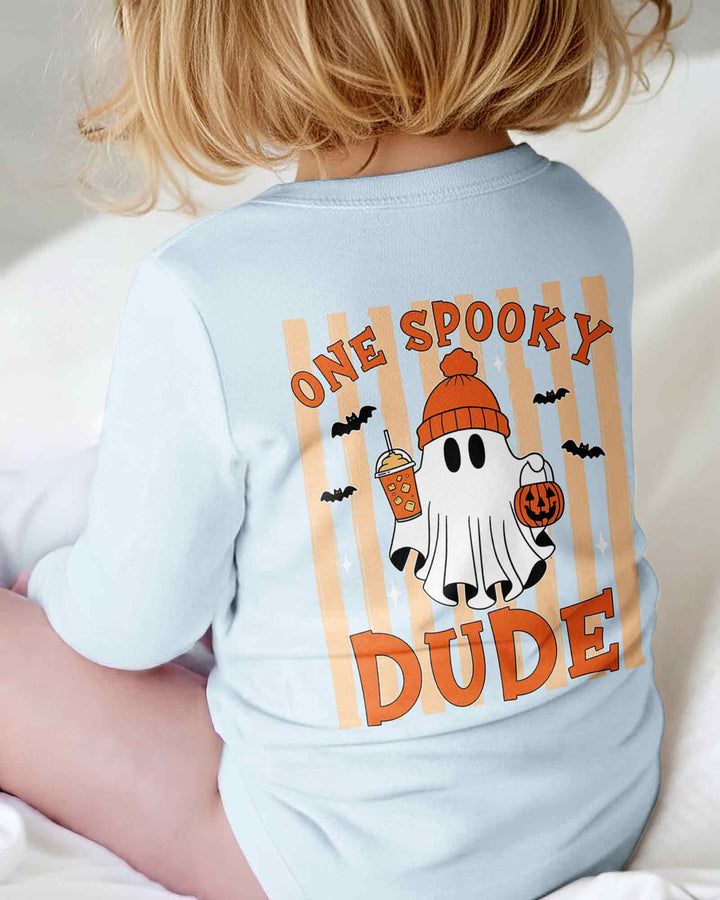 Personalized One Spooky Dude Halloween Baby Birthday Halloween Bamboo Bodysuit