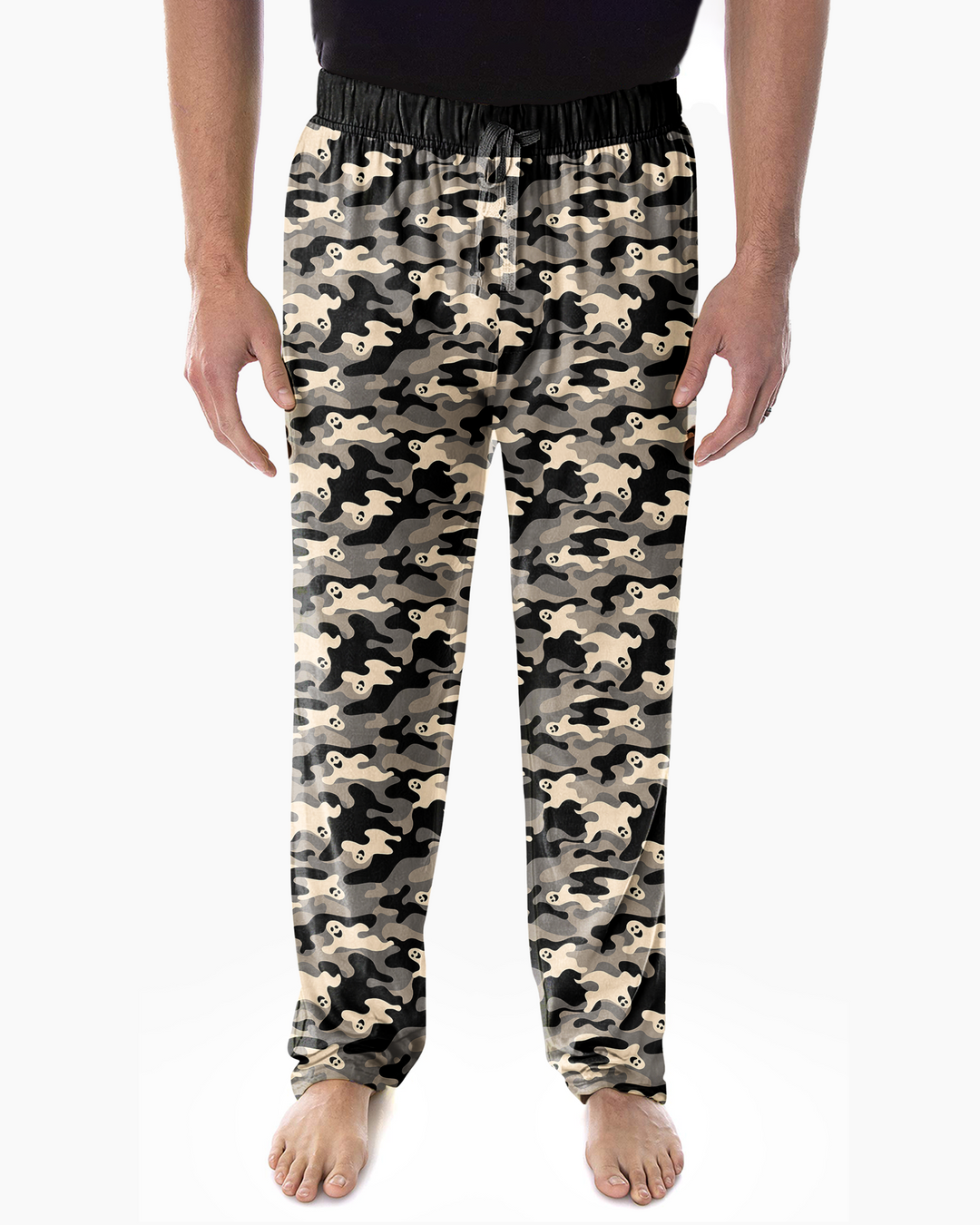 Camo Halloween Ghost Bamboo Men's Pajama Set
