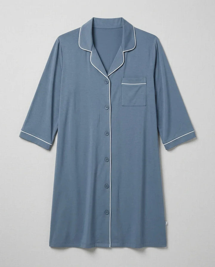Camisón de maternidad y lactancia de bambú de color liso