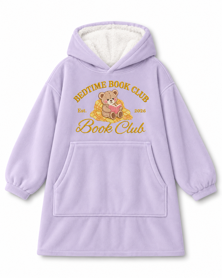 Sweet Bedtime Book Club Embroidered Blanket Hoodie