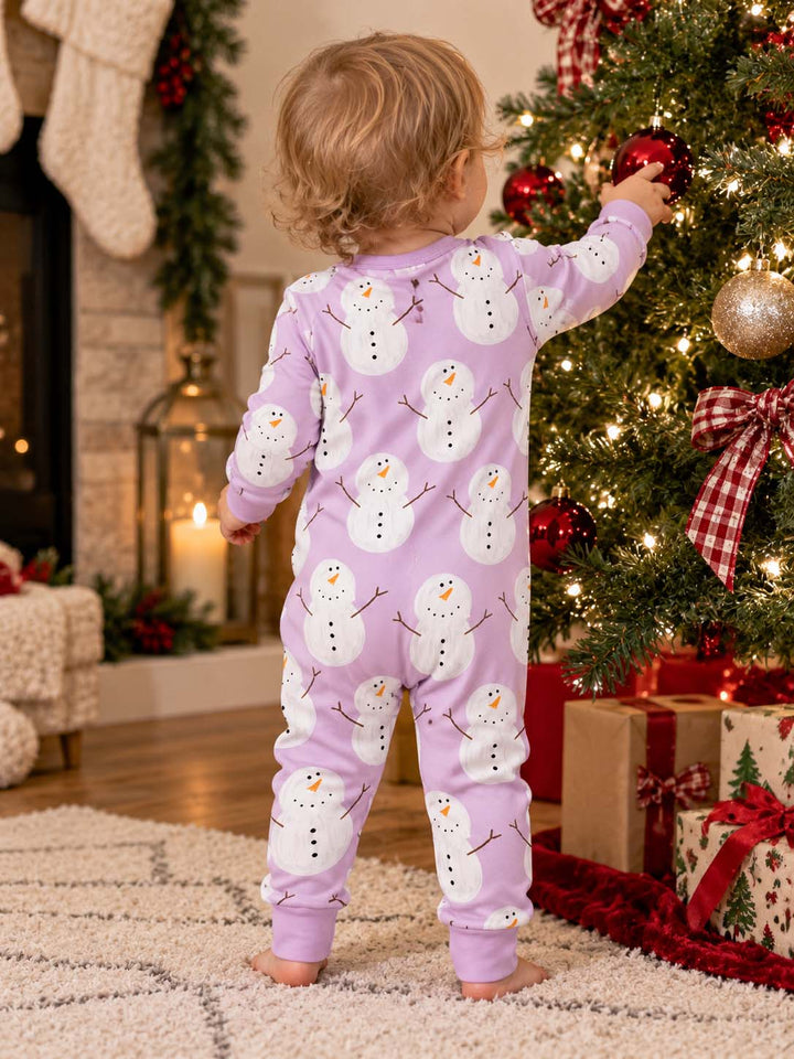 Lavender Snowman Wonderland Bamboo Convertible Zippy