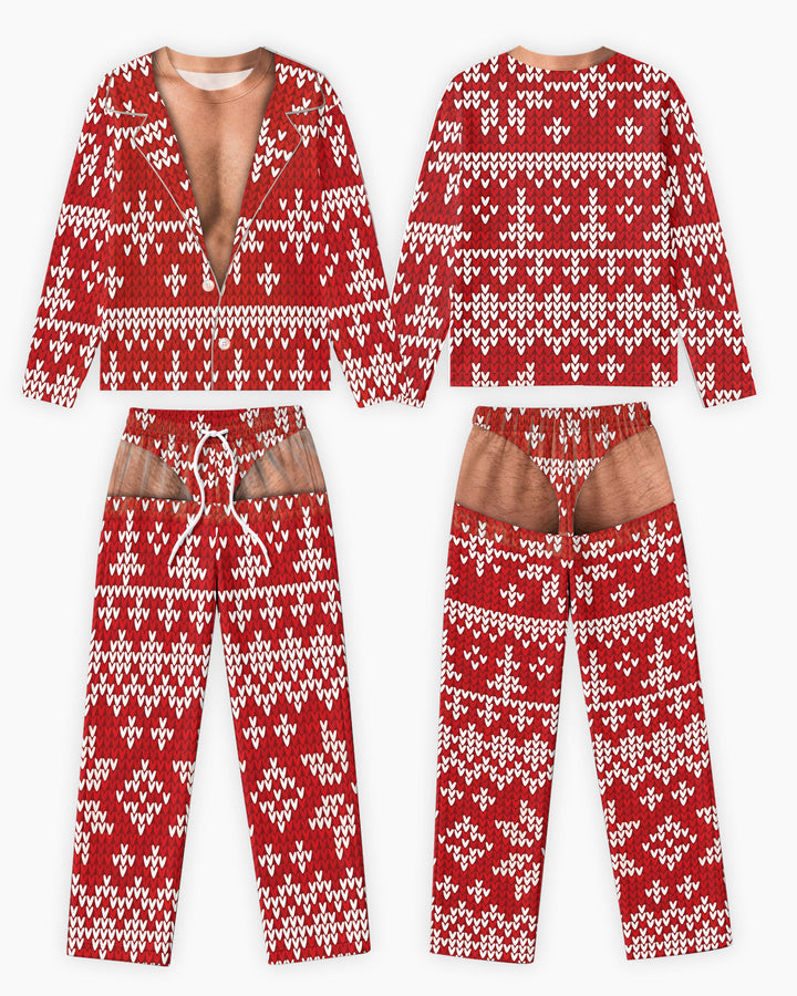 Personalized Funny Christmas Bamboo Men's Pajama Set (TIB)