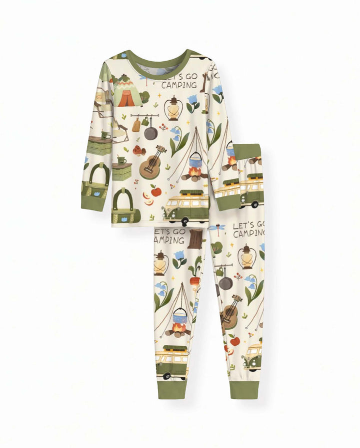 Lets Go Camping Bamboo Two Piece Long Sleeve Pajama Set