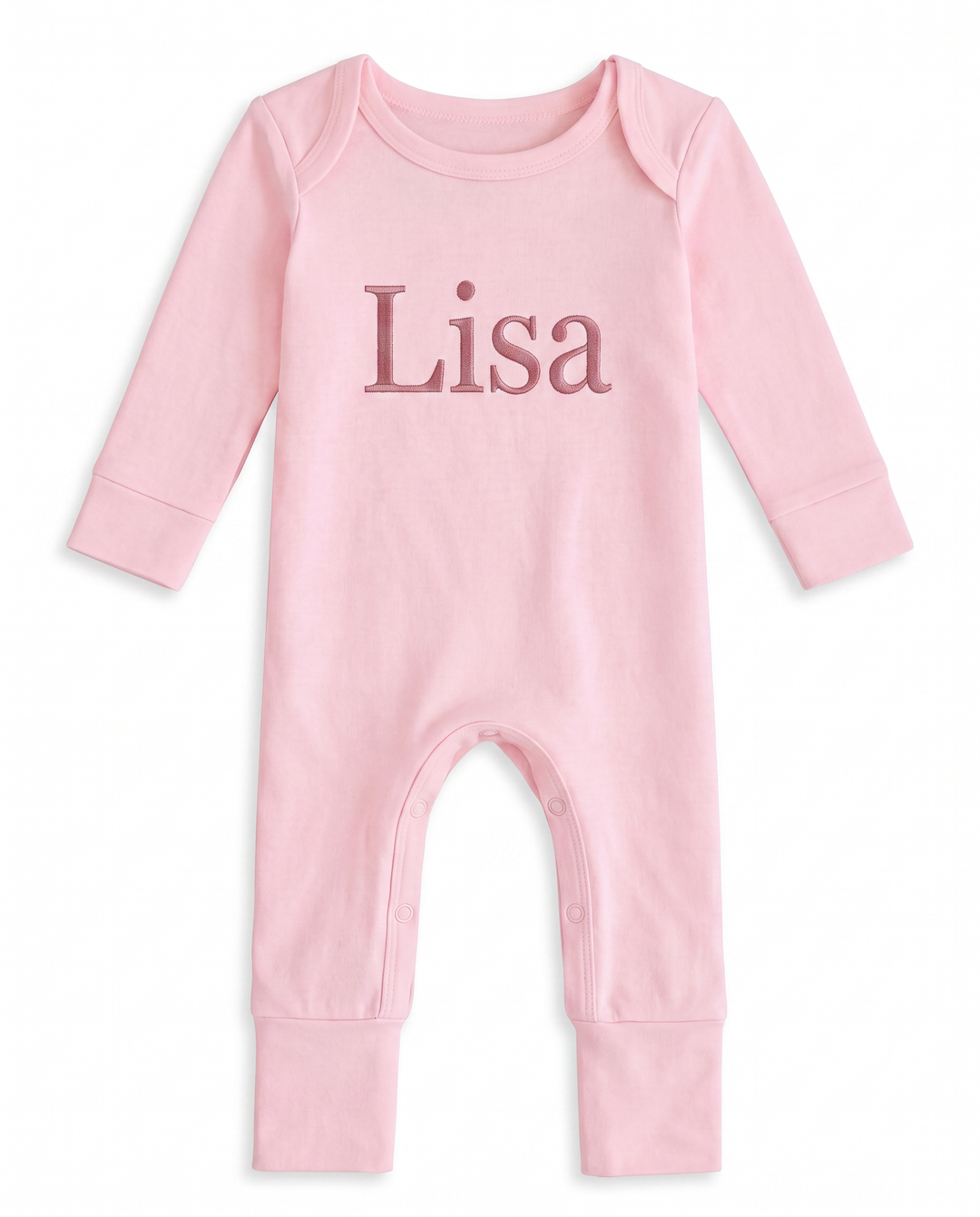 Custom Name Bamboo Full Length Snap Rompers