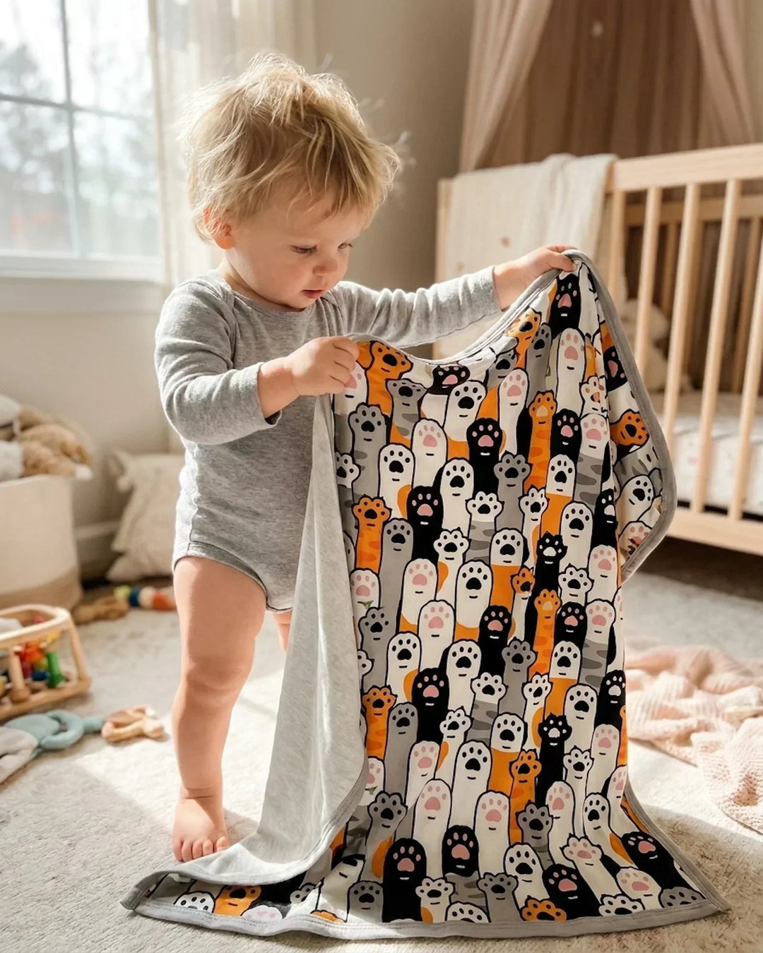 Little Paw Bamboo Blanket