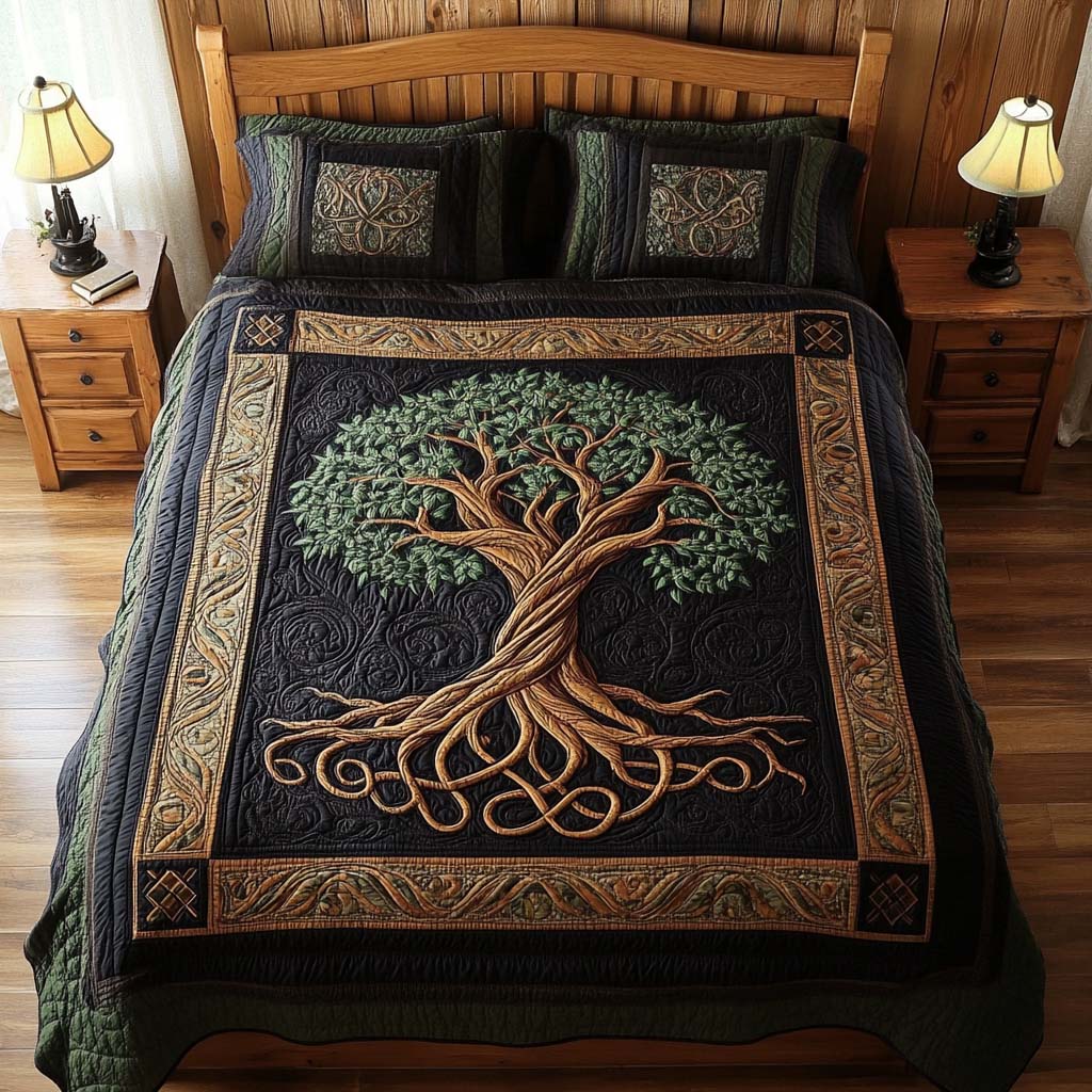 Living Wisdom Roots Bamboo Quilt Bedding Set