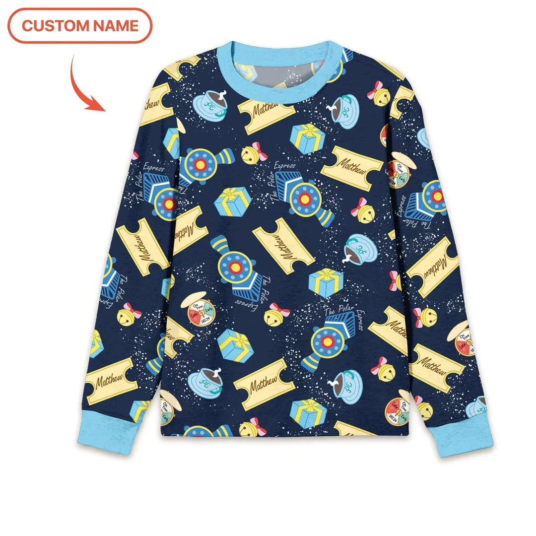 Express Train Christmas Men's Pajama Set