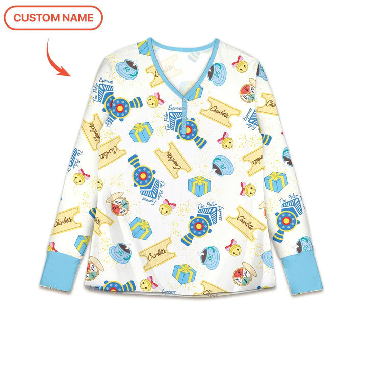 Express Train Christmas Women Pajama Set