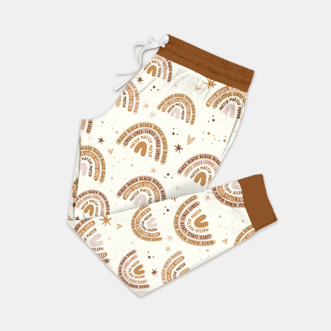 Back Lives Matter Rainbow Women Pajama Set