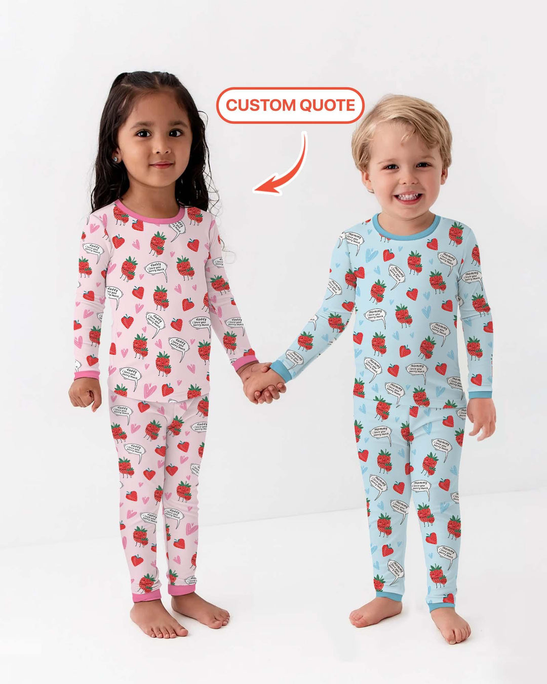 I love you berry much Two Piece Long Sleeve Pajama Set
