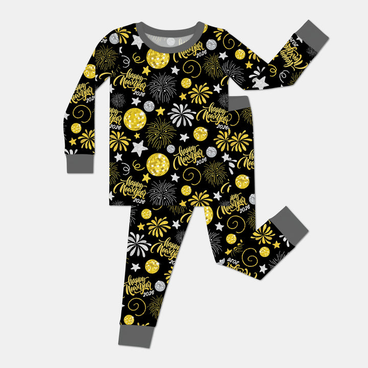 New Year's Eve Celebration Two Piece Long Sleeve Pajama Set