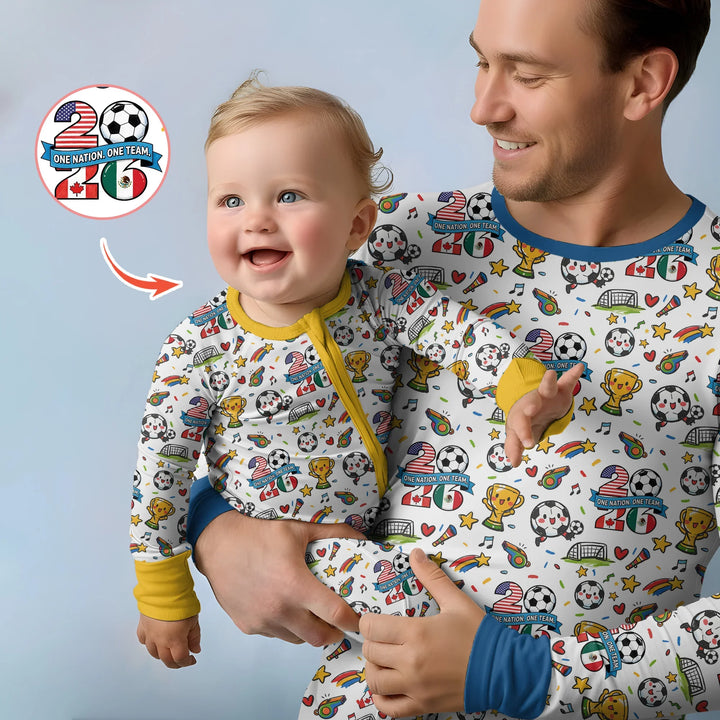 Soccer Fever 2026 Family Matching Bamboo Convertible Zippy