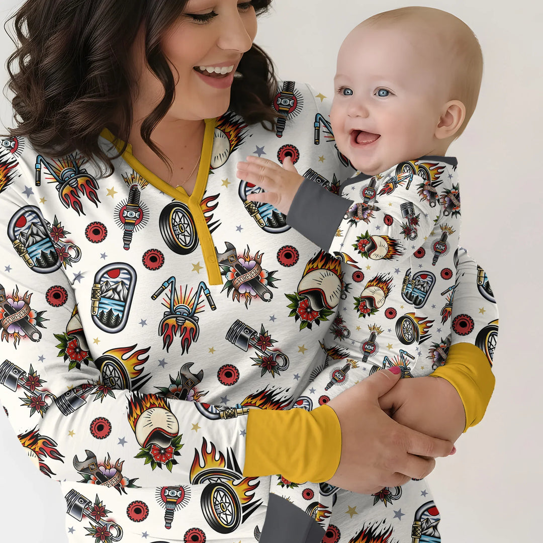 Born to Ride Together Family Matching Bamboo Women Pajama Set
