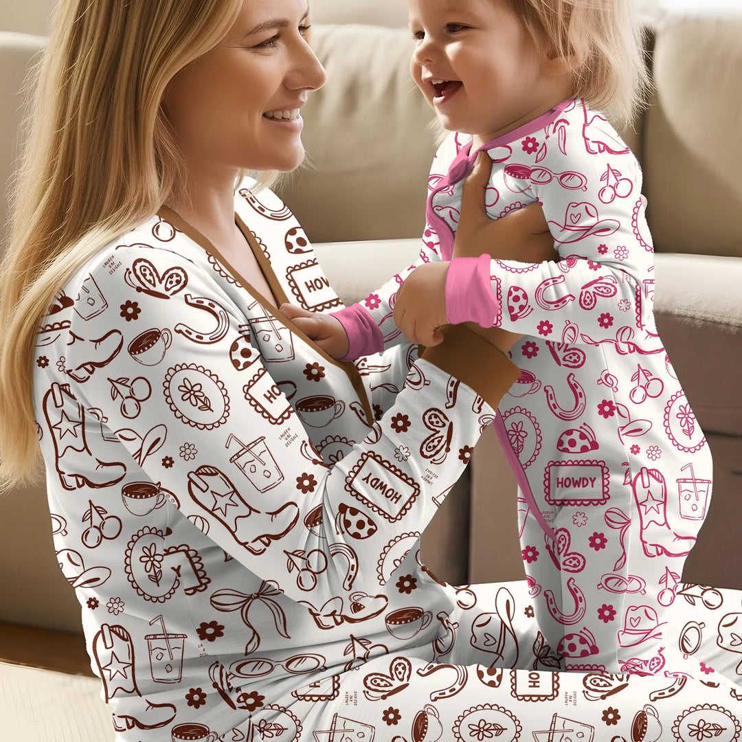 Doodle Wild West Cowgirl Bamboo Convertible Zippy