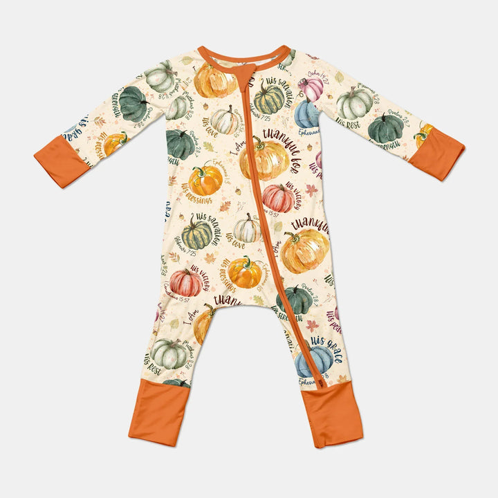 Christian Thanksgiving Convertible Zippy , Christian Thanksgiving Convertible Zippy - 0-3M / Vibrant Orange