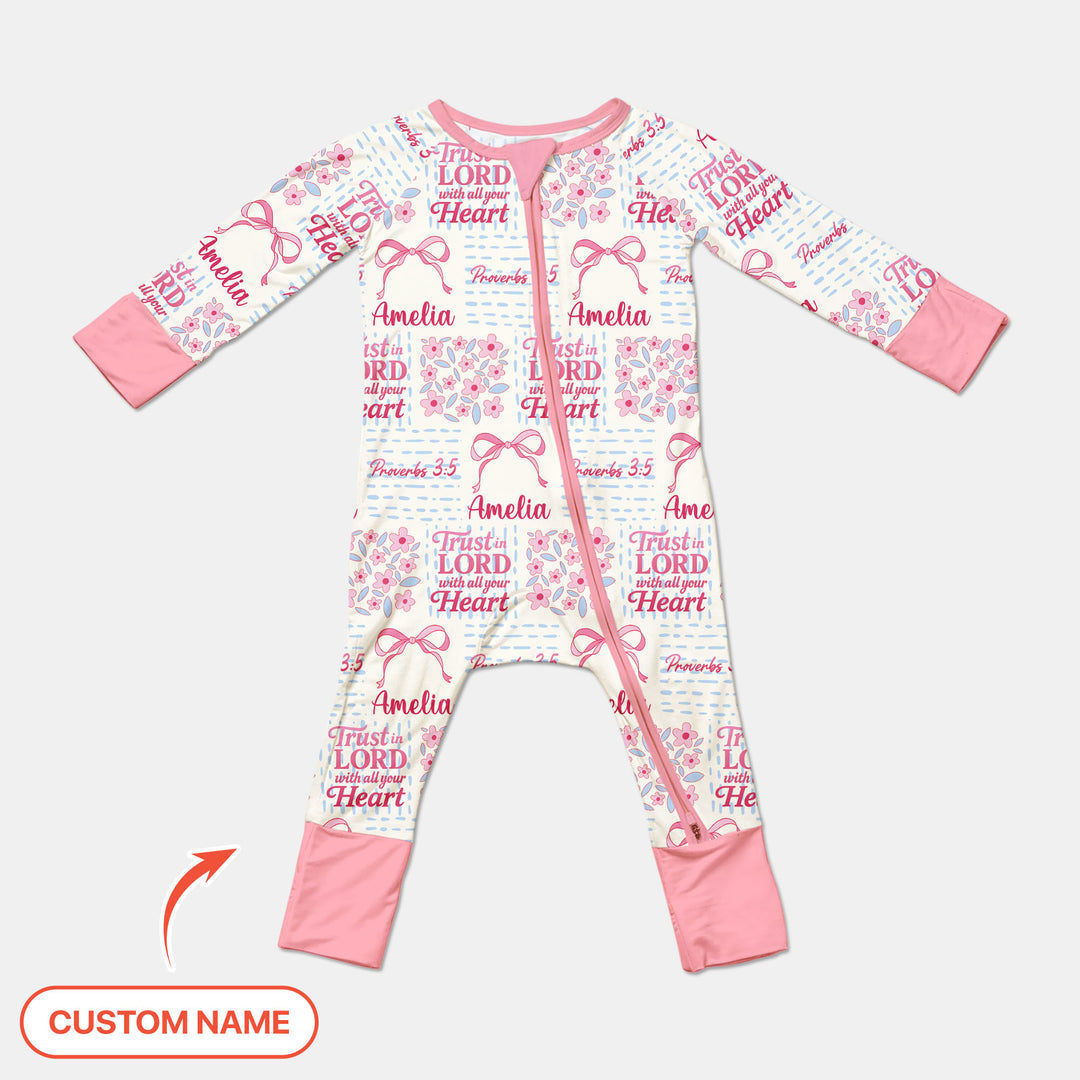 Trust The Lord With All Your Heart Custom Name Convertible Zippy