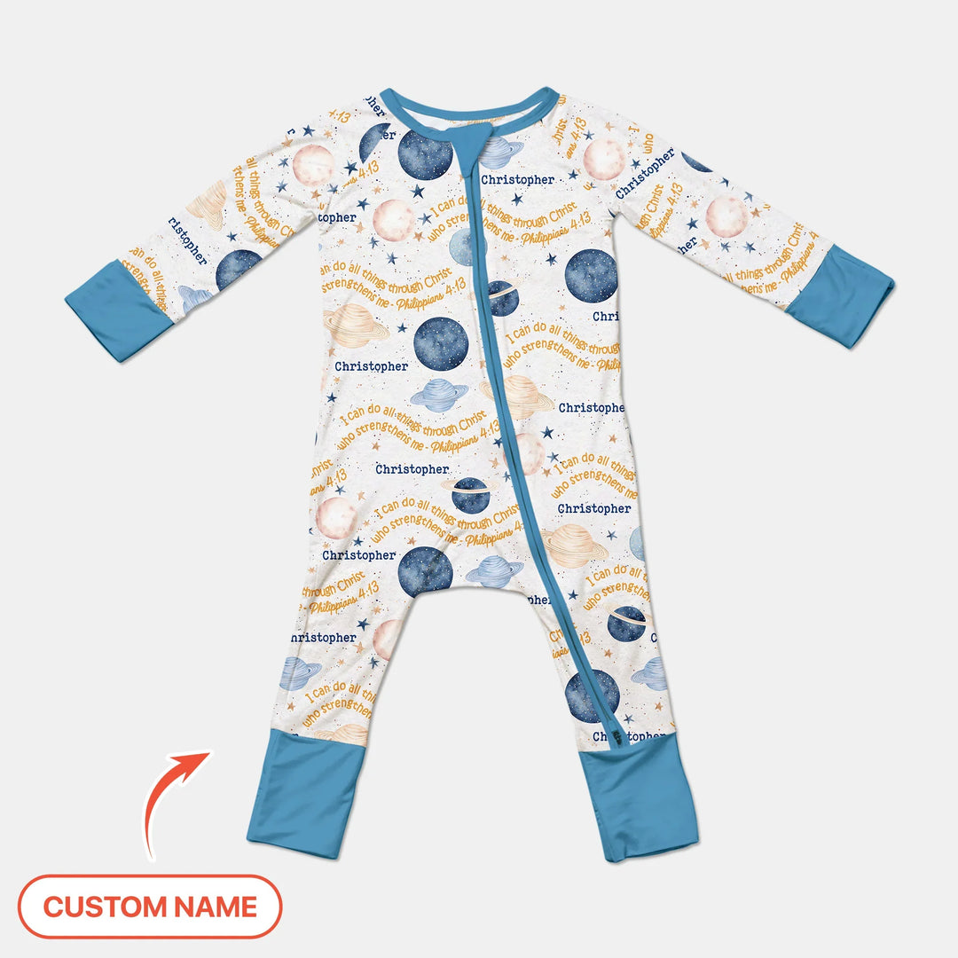 I Can Do All Things Through Christ Custom Name Convertible Zippy , I Can Do All Things Through Christ Custom Name Convertible Zippy - 0-3M