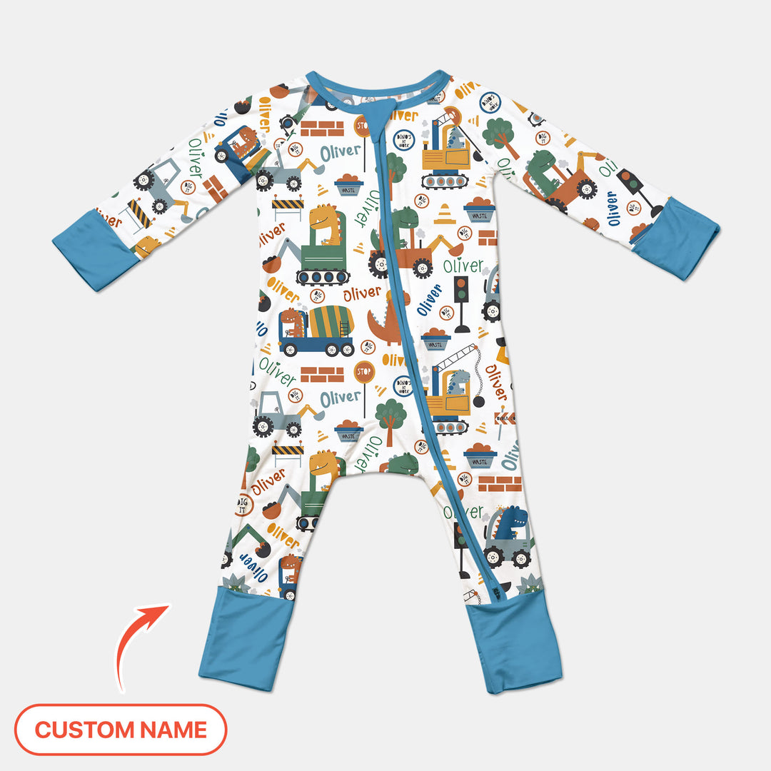 Custom Name Dino Diggers Convertible Zippy