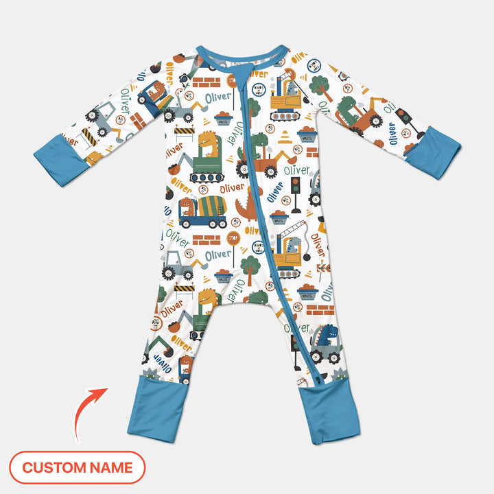 Custom Name Dino Diggers Convertible Zippy