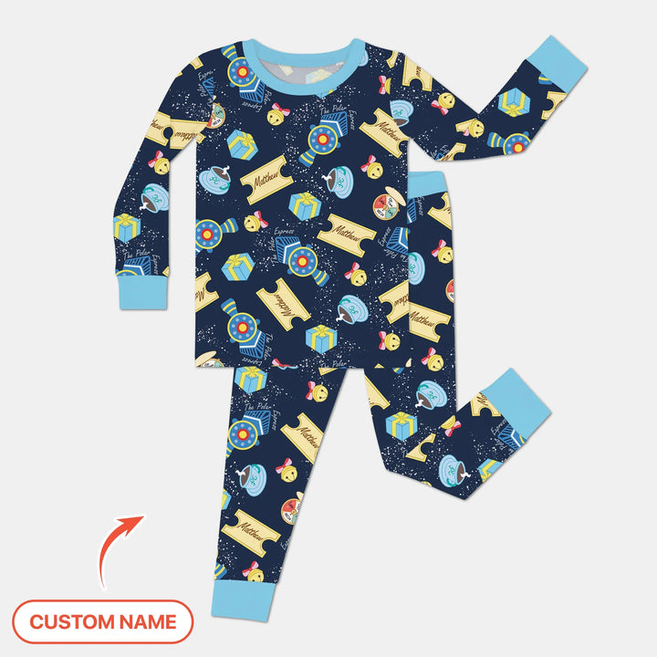 Express Train Christmas Two Piece Long Sleeve Pajama Set