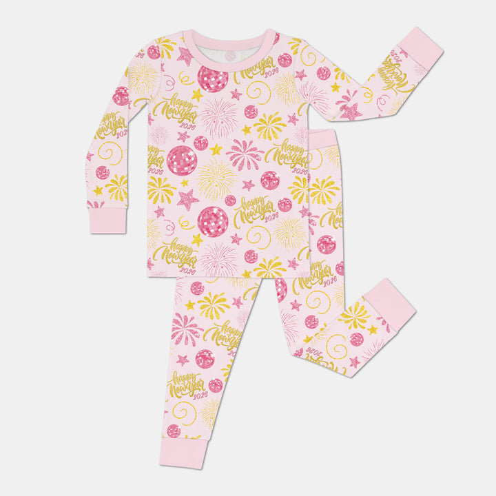 New Year's Eve Celebration Two Piece Long Sleeve Pajama Set
