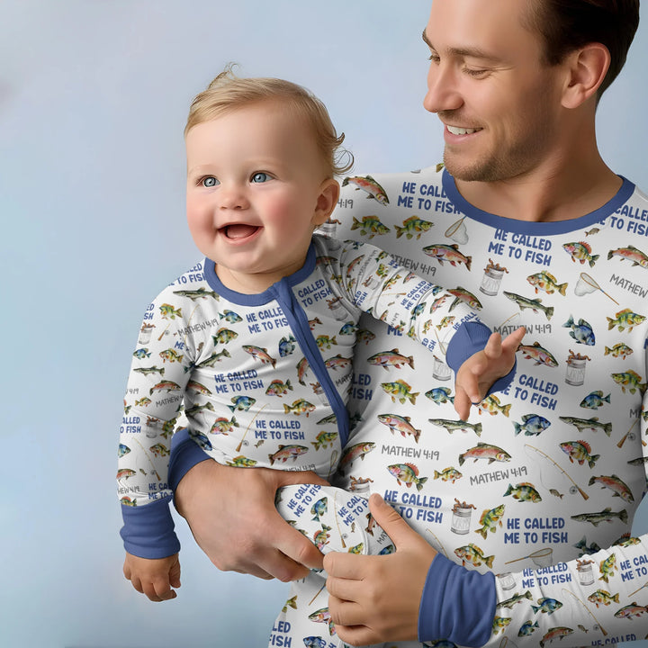 He Called Me To Fish Daddy & Me Matching Bamboo Convertible Zippy