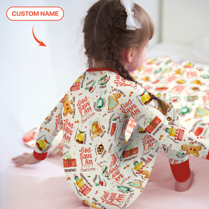 God Says I Am Custom Name Joyful Christmas Convertible Zippy