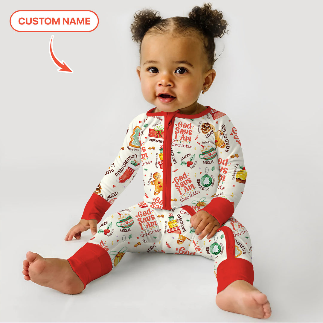 God Says I Am Custom Name Joyful Christmas Convertible Zippy