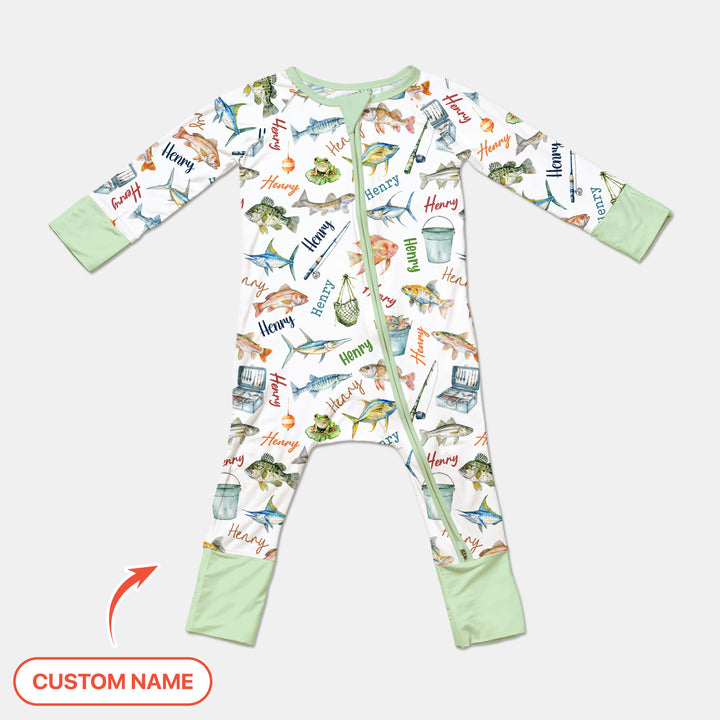 Happy Fishing Adventure Custom Name Convertible Zippy