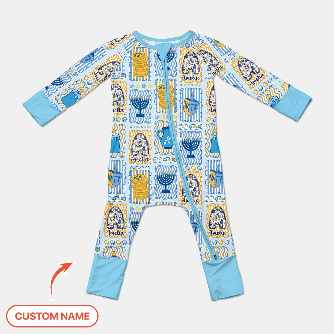 Custom Name Hanukkah Wonderland Convertible Zippy
