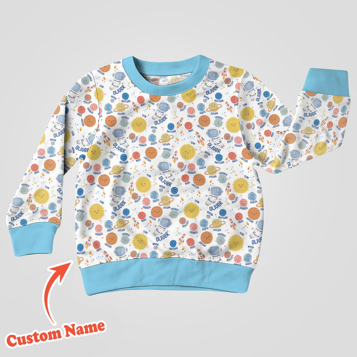 Custom Name Little's Kid into Universer Crewneck Sweatshirt