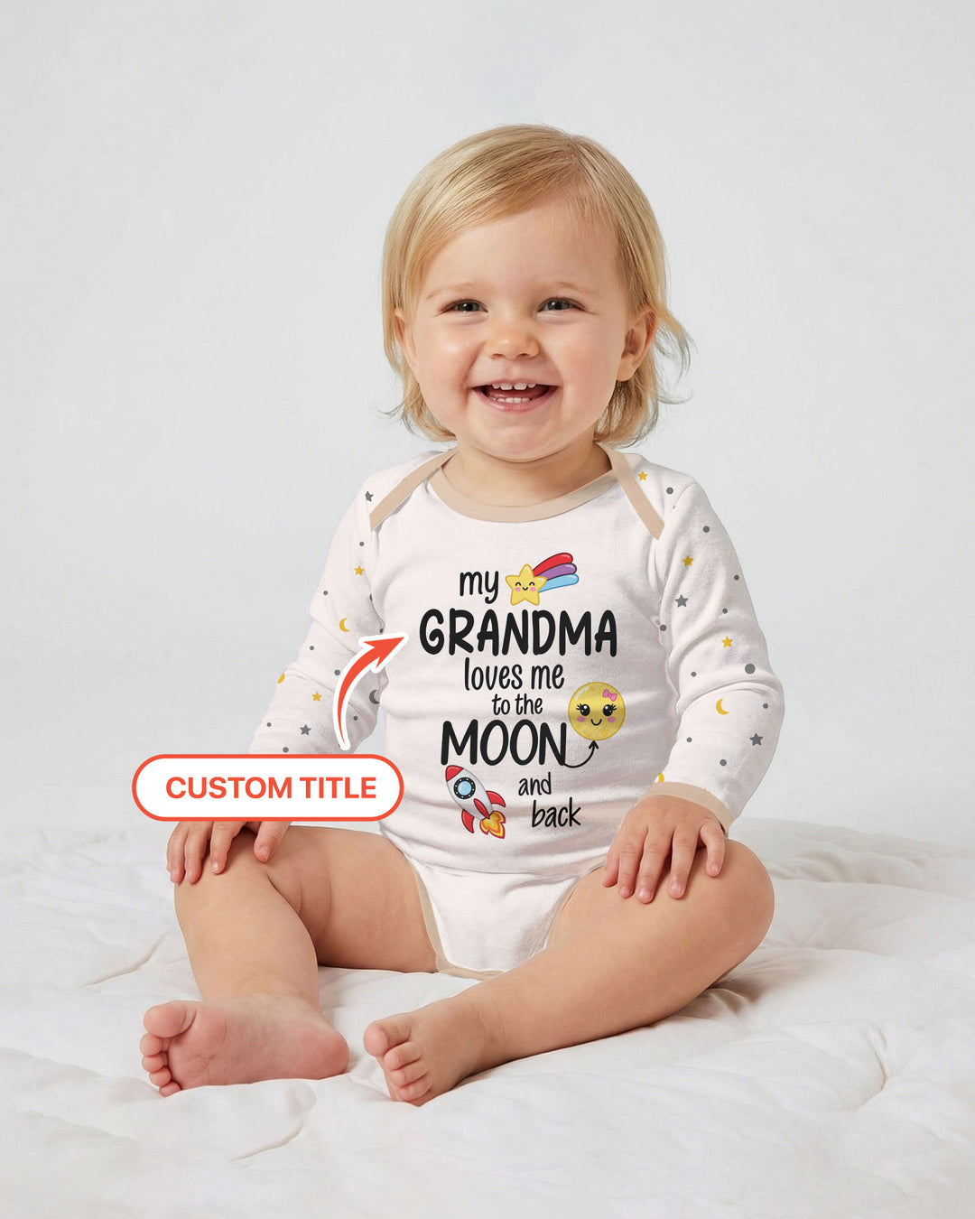 My Grandma Loves Me To The Moon And Back Bamboo Bodysuit