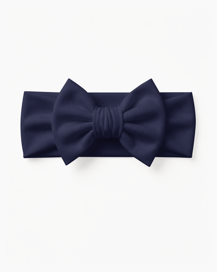 Solid Color Bamboo Luxe Bow Headband