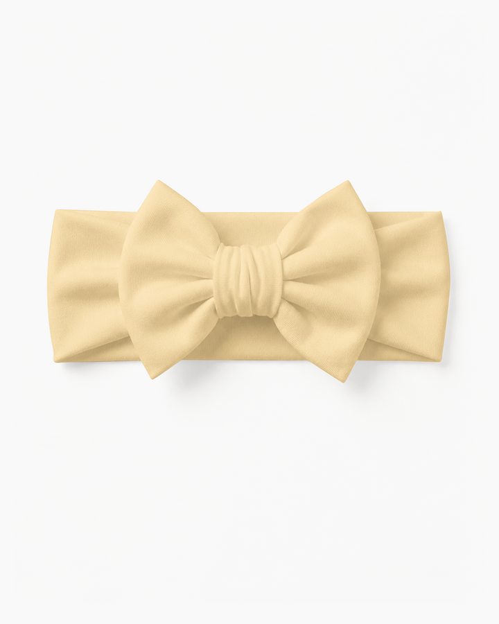 Solid Color Bamboo Luxe Bow Headband