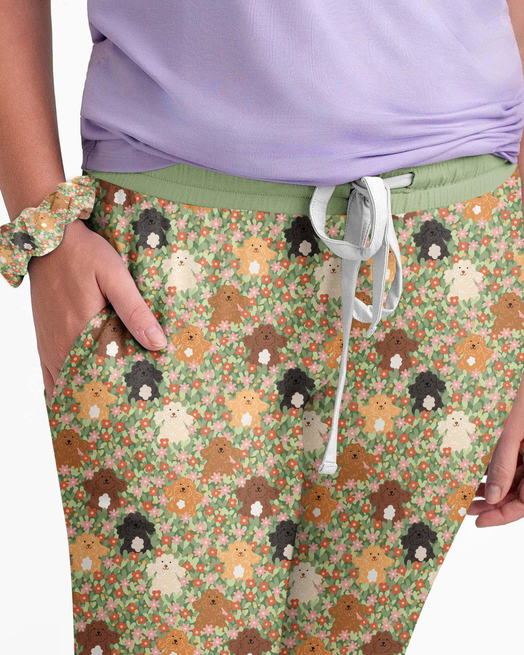 Puppy Garden Family Matching Bamboo Women Pajama Set