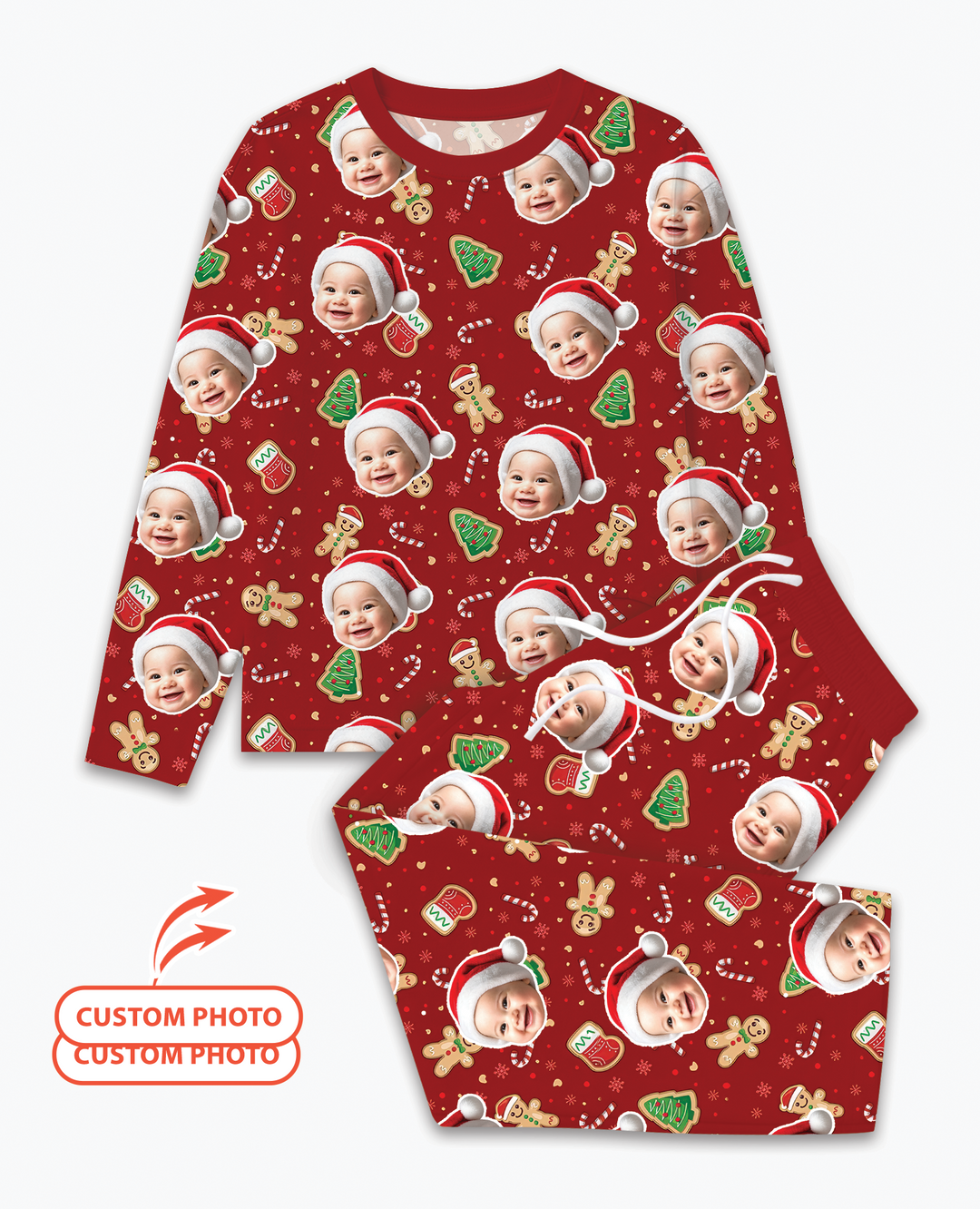 Custom Photo Funny Family Bamboo Men's Pajama Set
