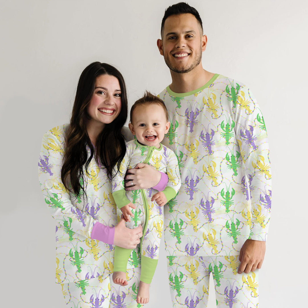 Mardi Gras Crawfish Family Matching Women Pajama Set
