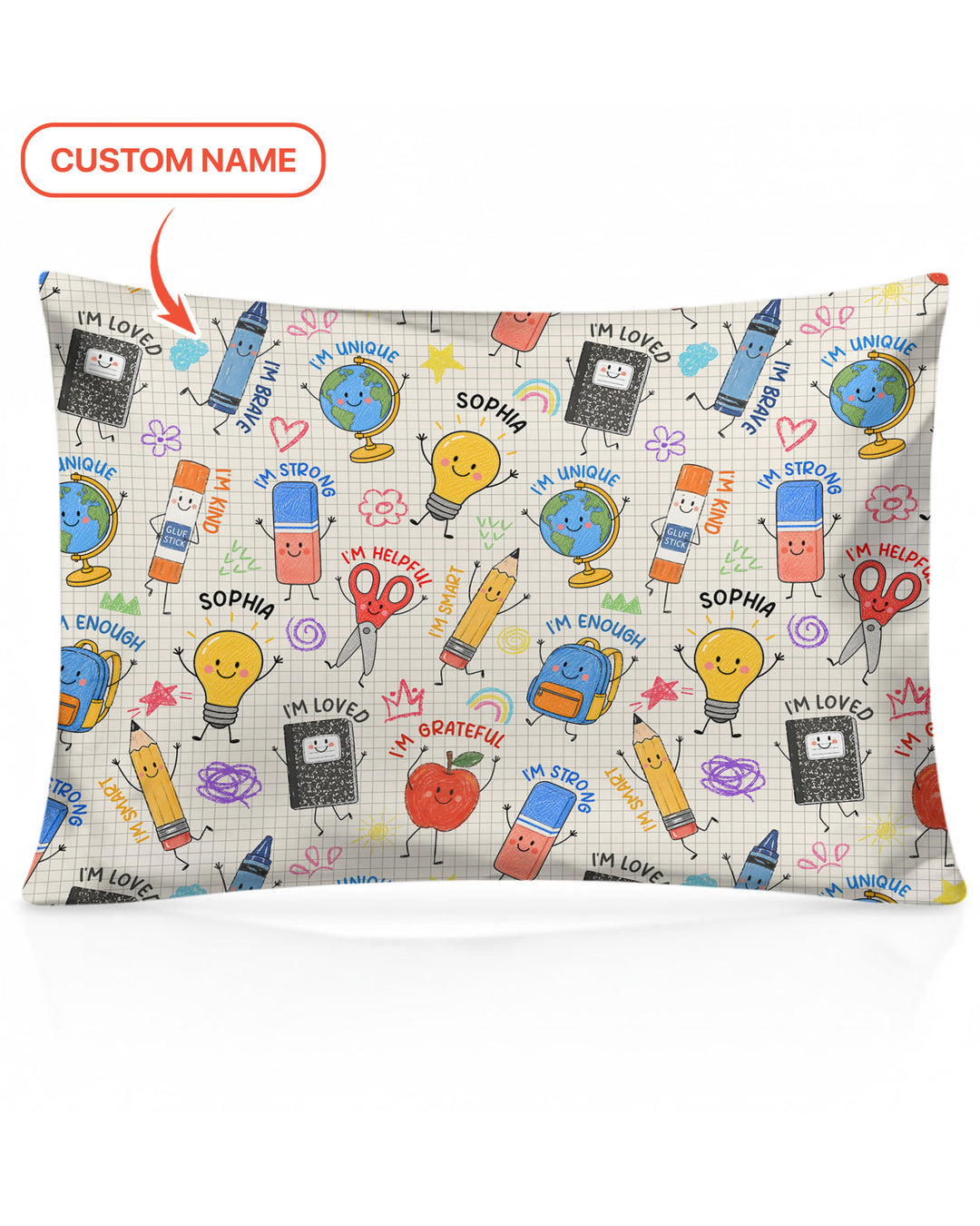 Plantilla de funda de almohada de bambú personalizada