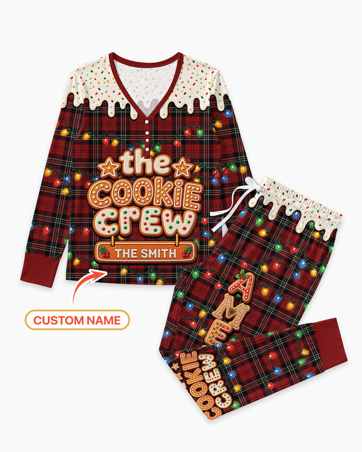 The Cookie Crew Custom Name Bamboo Women Pajama Set
