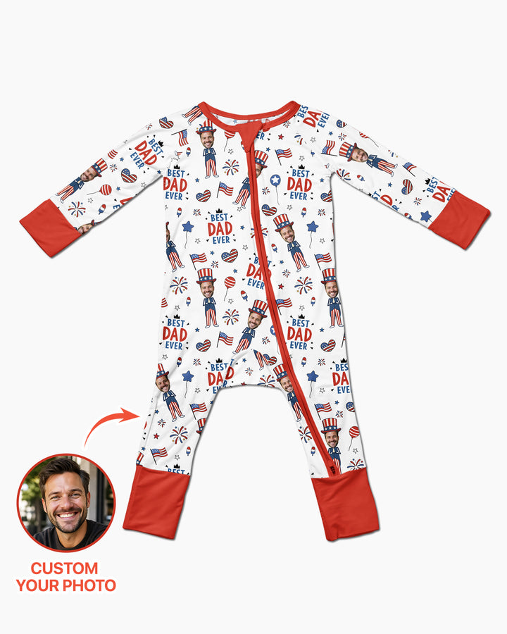 Custom Photo Best Patriotic Family Ever Bamboo Convertible Zippy