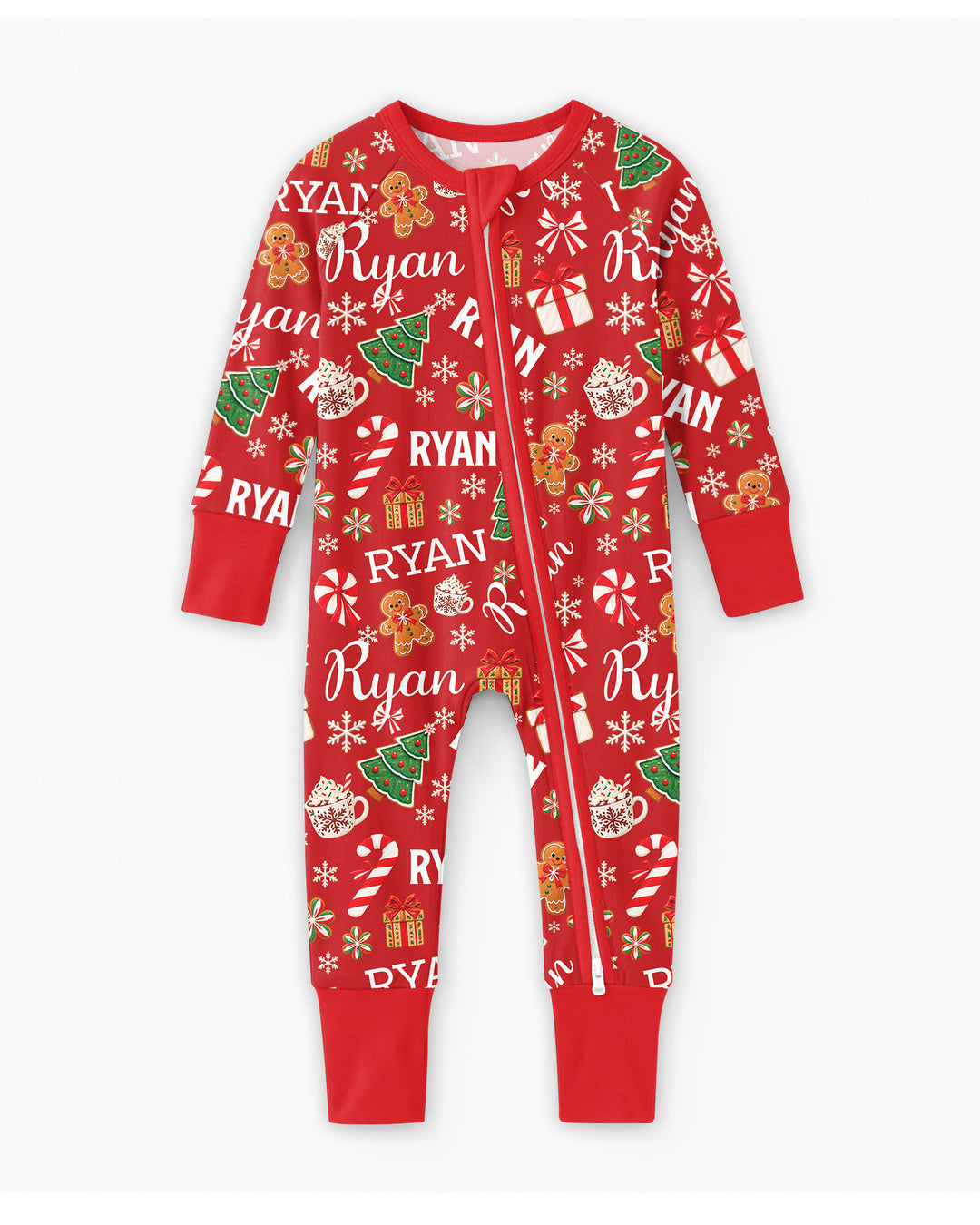 Merry Christmas Custom Name Bamboo Convertible Zippy