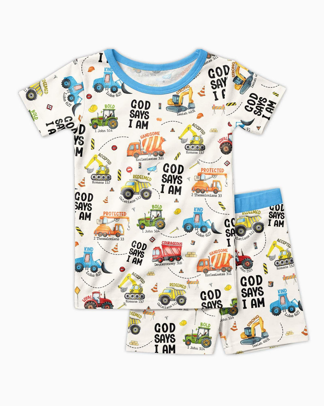 Zweiteiliges Pyjama-Set mit kurzen Ärmeln und Shorts im Sommer-Design